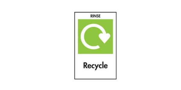 rinse and recycle symbol
