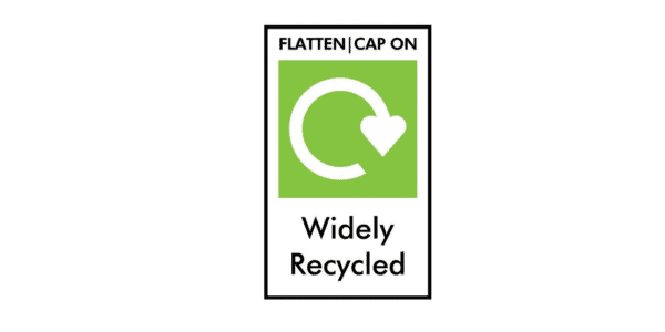 Flatten , cap on widely recycled symbol